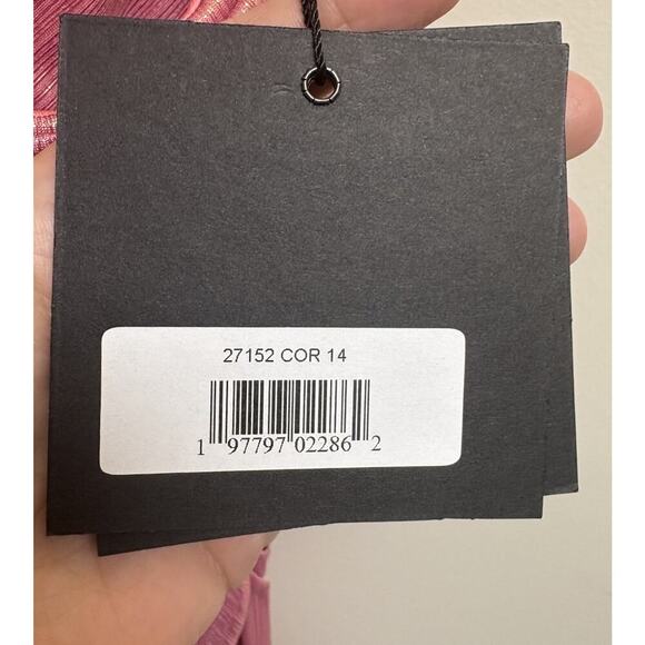 Ieena Mac Duggal 27152 Pink One Shoulder Gown 14 NWT - Picture 7 of 8